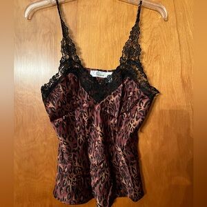 NWT Silkscreen 100% washable silk camisole size medium animal print
